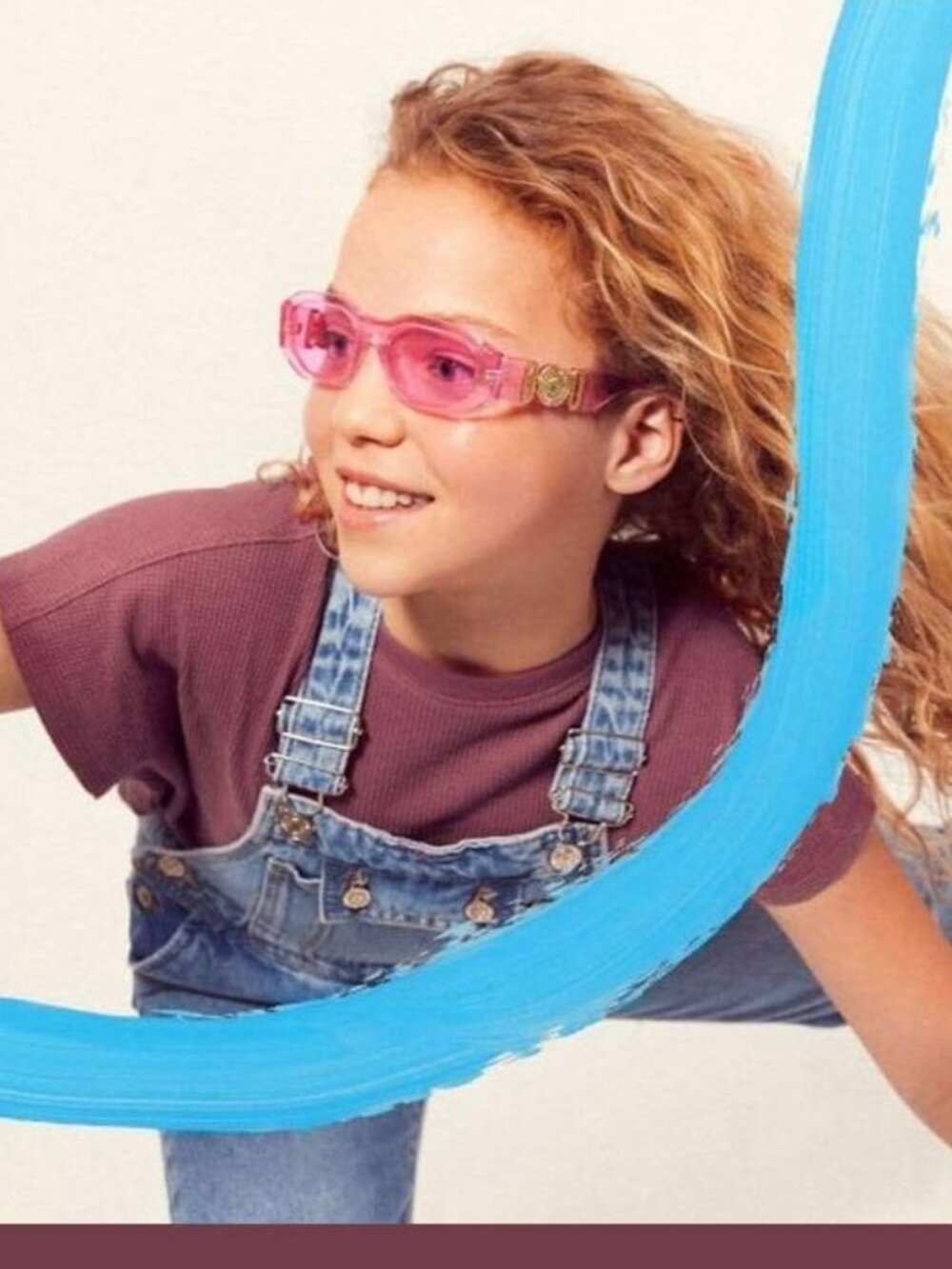 Versace Kids VK4429U 5370/5 Sunglasses Pink Irregular Frame, Fuchsia Lenses